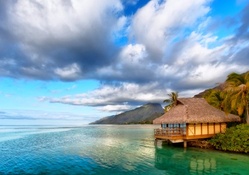 Morning At Lagoon, Polynesia