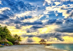Gorgeous Sunset, Polynesian Beach