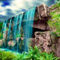Exotic waterfall