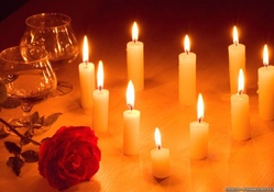 Relaxing Candles and Rose