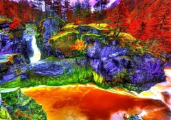 superb colorful mystic falls hdr