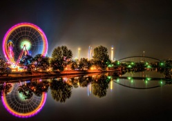 Amusement Park At Night