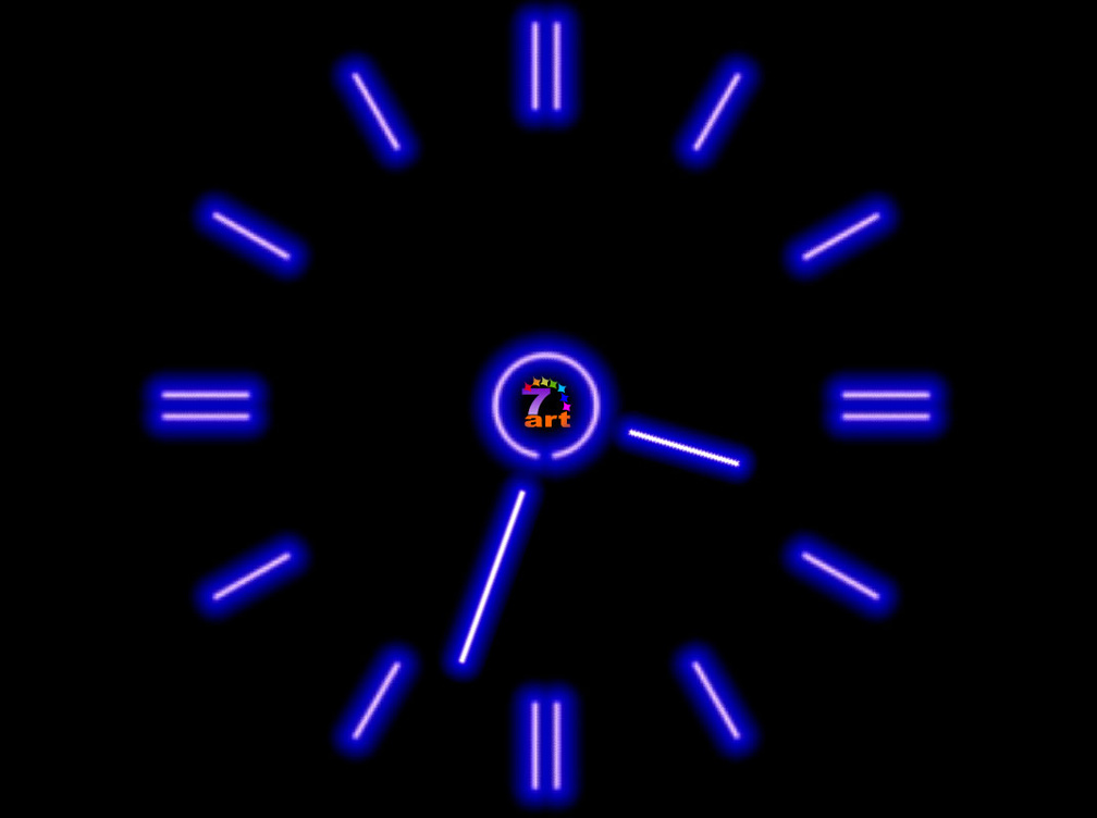Blue_fluoroscent clock