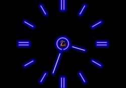 Blue_fluoroscent clock