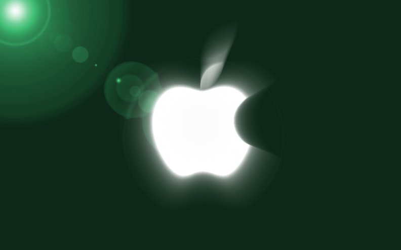 Green Shiny Apple Logo