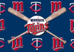Minnesota Twins crossed bats