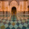 beautiful tiled mosque floor