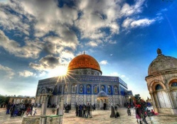 dome of the rock a temple shrine in jerusalem hdr