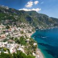 wonderful italian town on a seaside mountain