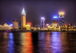 beautiful cityscape of shanghai hdr