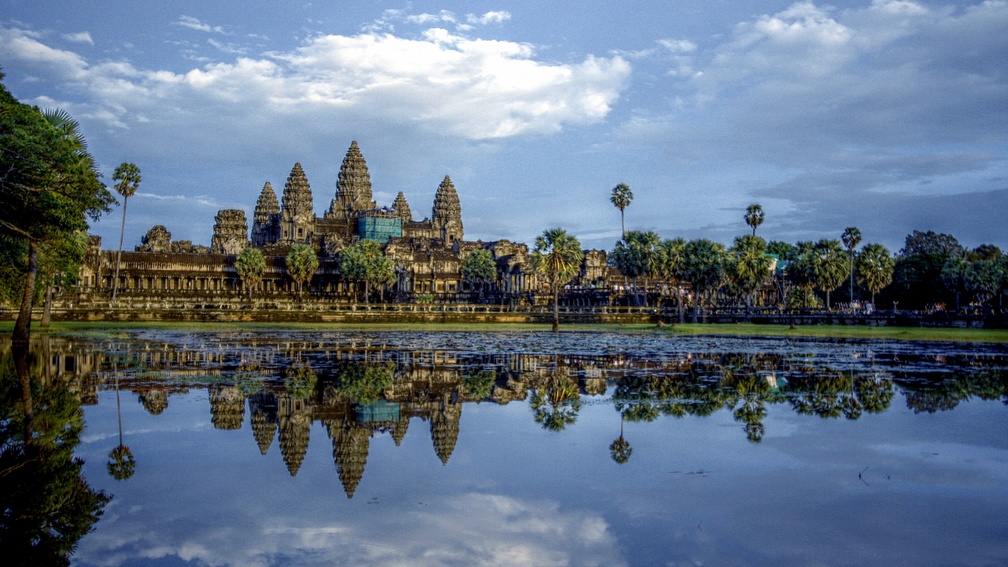 buddhist temple of angkor wat in cambodia hdr