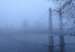bridge in a fog
