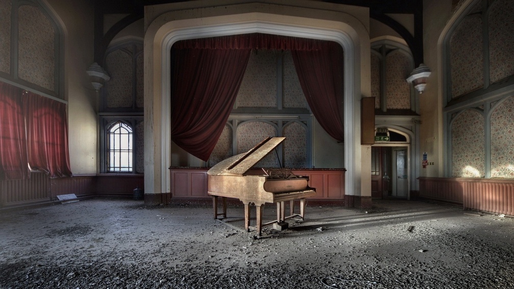 abandoned music room