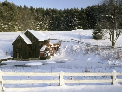 Grist Mill in Winter