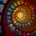 Spiral Stained Glass Ceiling