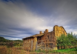 abandoned stone cabin on spanish farm
