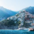 lovely view of positano on italian coast