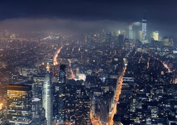fog over new york city