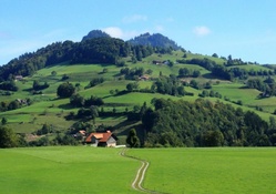 farms on a hill