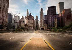 empty street of chicago