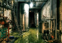 flooded industrial basement hdr