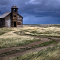 abandoned church on the prairie
