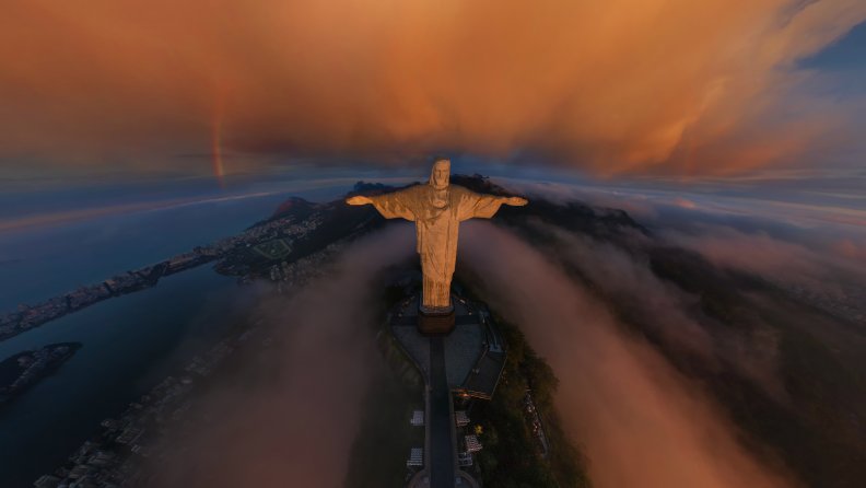 fantastic view of christ the redeemer in rio