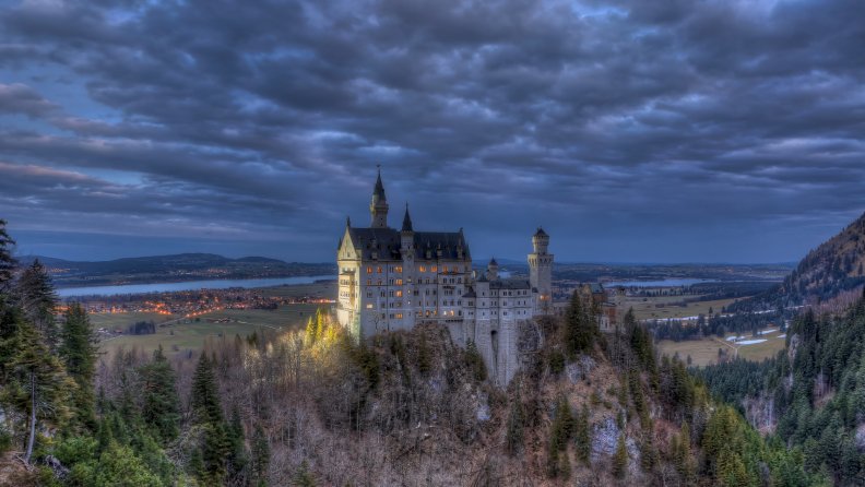 magical neuschwanstein castle in bavaria hdr