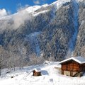 marvelous mountain chalet in winter