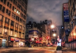 manhattan avenue late at night hdr