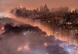 Foggy New York Skyline