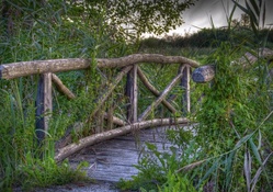 lovely little wooden bridge hdr