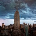 stormy skies over empire states building