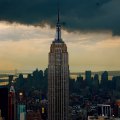 storm cloud over empire state building