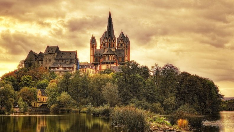 magnificent limburg castle in germany hdr
