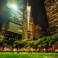 lovely park in new york cite at night