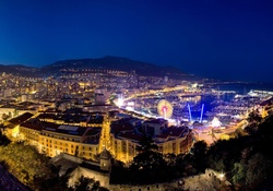 Microstate Monaco at night