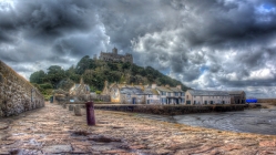 castle on st. michael's mount island off cornwall england hdr
