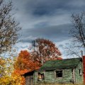 old abandoned house in autumn
