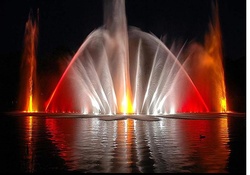 fountain by night