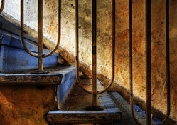 stairs in an abandoned house hdr