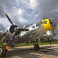 vintage B17 bomber on the tarmac hdr