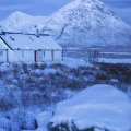 cottage at winter in scotland
