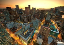 vancouver at sunset
