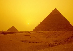 egypt pyramids at sunset