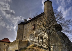bobolice castle in niegowa poland