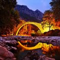 Mystical fiery bridge
