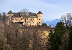 Castle Tentschach, Klagenfurt in Austria.