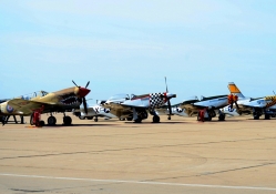 vintage spitfire, mustangs and a sabre