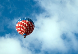 balloon with U.S. flag